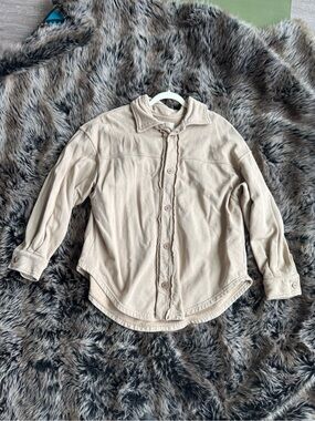 Joah Brown Oversized Button Up Shirt Jacket